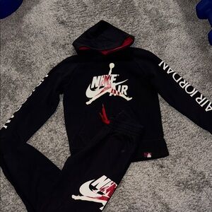 Nike Air Jordan Black Hoodie and Joggers Set